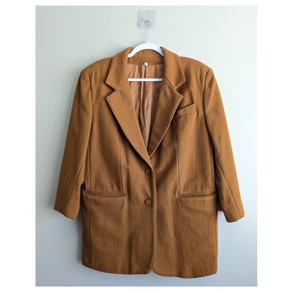 Vintage Wool Blend Mustard Blazer